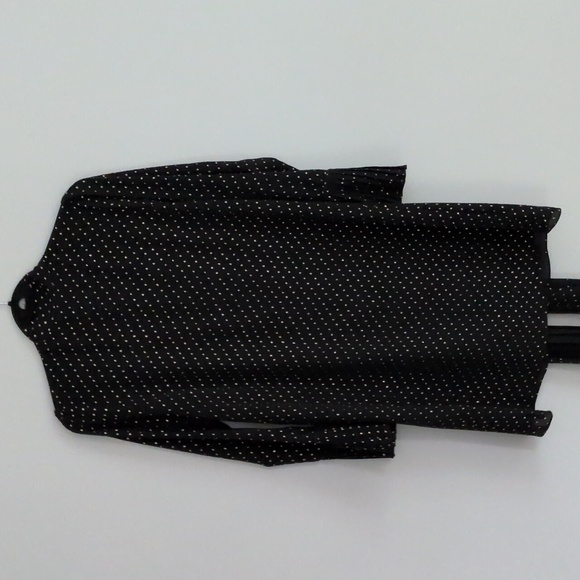 Michael Michael Kors Black & Gold Polka Dot Pleated Tie-Neck Dress – Size M. - Picture 5 of 7